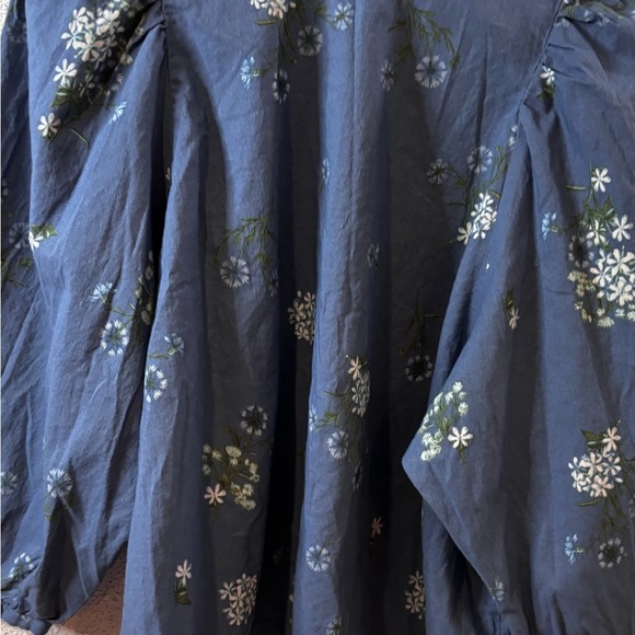 a.n.a Dresses & Skirts - a.n.a Blue Floral A-Line Skirt Good Conditiones